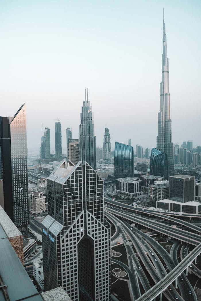 The Art of Drawing Readers In: Your attractive post title goes here Stunning view of Dubai's skyline with the towering Burj Khalifa at dusk.
