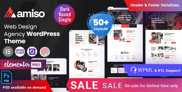 Amiso – Design Agency WordPress Theme
